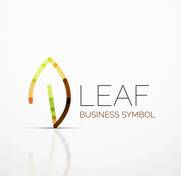 Idée de logo abstrait vectoriel, feuille écologique, plante naturelle, icône de l'entreprise concept vert. Modèle de conception de logotype créatif — Image vectorielle