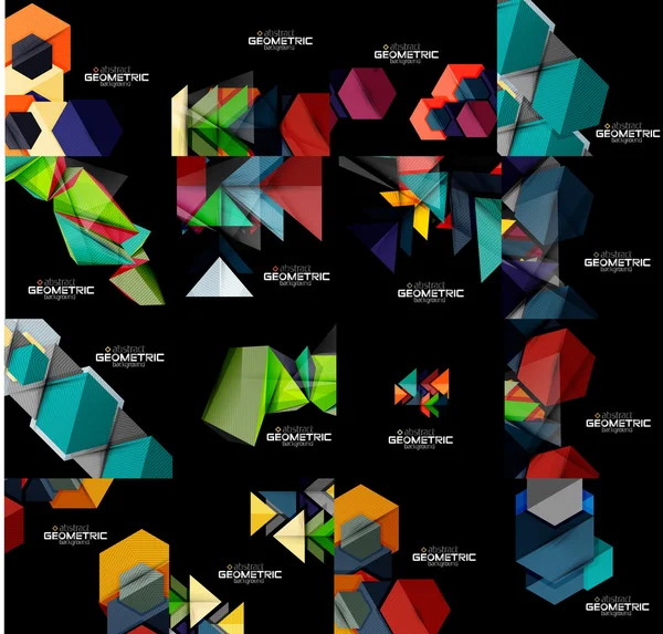 Коллекция геометрических баннеров — стоковый вектор