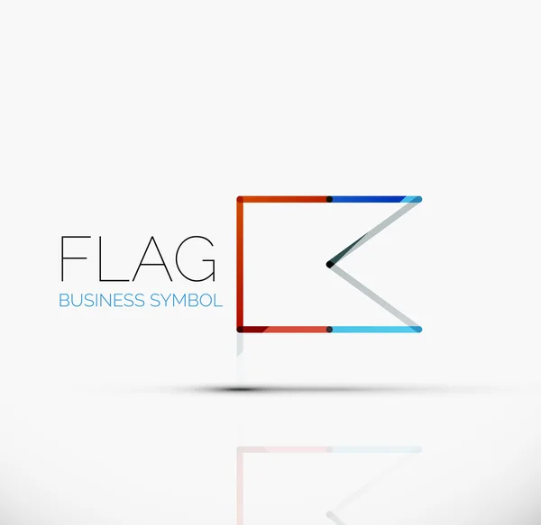 Logo vlag, pictogram van de abstracte lineaire geometrische business — Stockvector