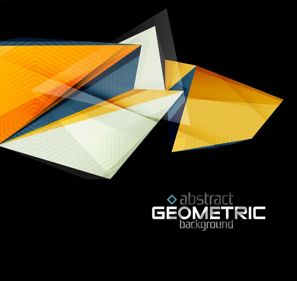 Vektorfarbe geometrische Formen auf schwarzem Hintergrund — Stockvektor