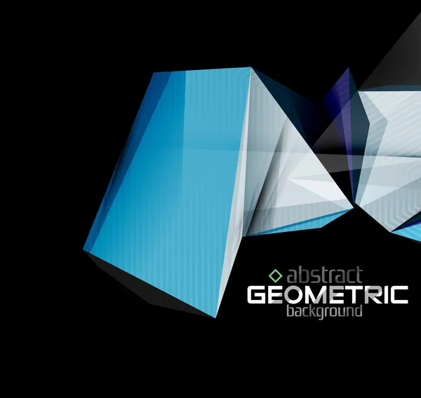 Vektor színes geometriai alakzatok-fekete háttér — Stock Vector