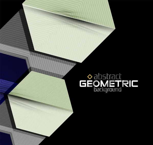 Geometryczne kształty używaj szorstkiego papieru na czarny — Wektor stockowy