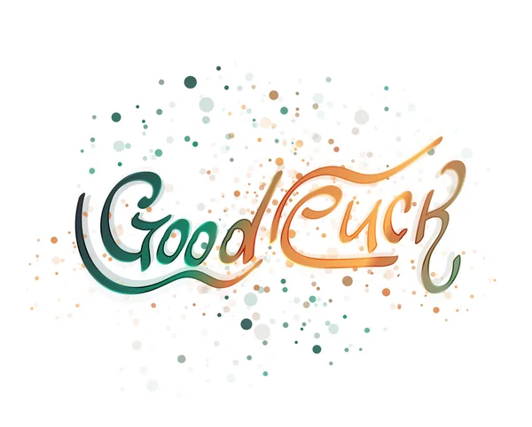 Good luck lettering word — Stock Vector