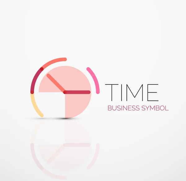 Вектор абстрактна ідея логотипу, концепція часу або бізнес значок годинника. Шаблон дизайну креативного логотипу — стоковий вектор