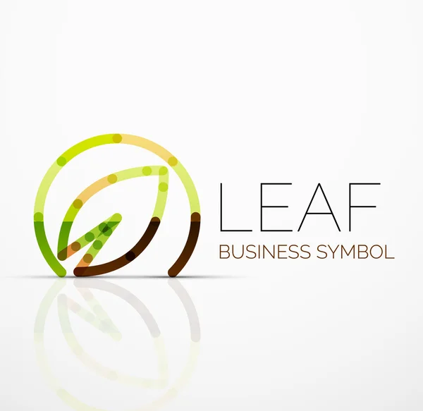 抽象的なロゴのアイデア、エコの葉、自然植物、グリーン コンセプト ビジネス アイコンをベクトルします。創造的なロゴタイプ デザイン テンプレート — ストックベクタ