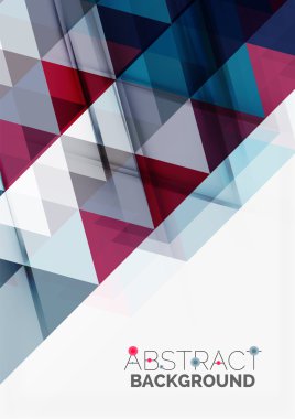 Beyaz şeffaf örtüşen üçgenler. İş veya teknoloji en az fütüristik şablonu