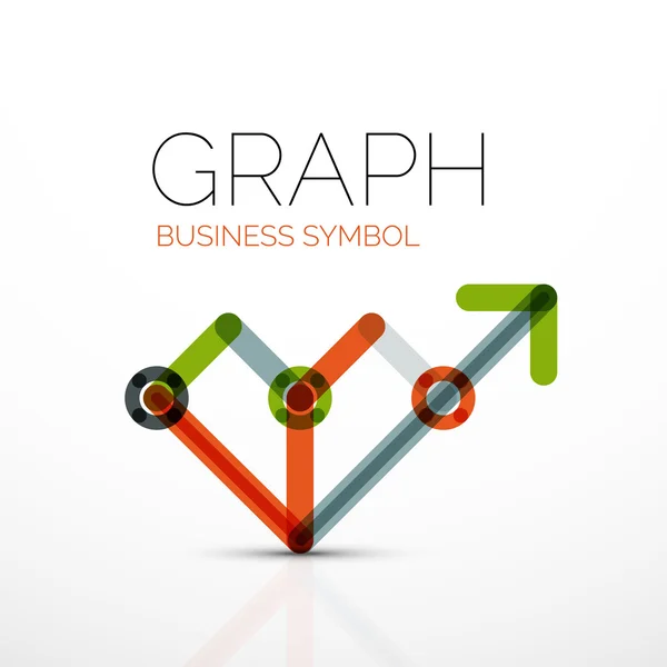 Abstraktní logo myšlenku, lineární graf nebo graf obchodních ikonu. Šablona návrhu logotypu kreativní vektor — Stockový vektor