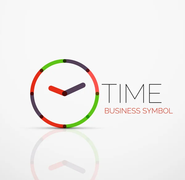 Idée de logo abstrait vectoriel, concept de temps ou icône d'entreprise horloge. Modèle de conception de logotype créatif — Image vectorielle