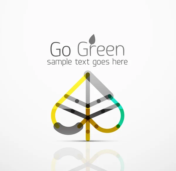 Vektoros absztrakt logó ötlet, eco levél, a természet növény zöld koncepció üzleti ikonra. Kreatív logo design sablonok — Stock Vector