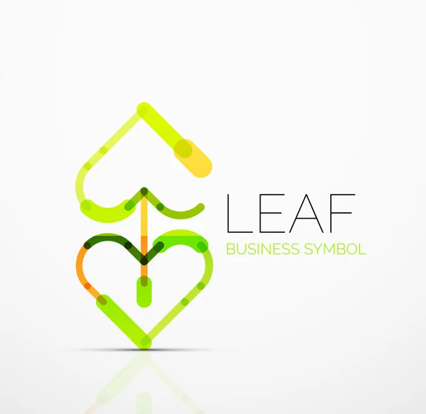 Idée de logo abstrait vectoriel, feuille écologique, plante naturelle, icône de l'entreprise concept vert. Modèle de conception de logotype créatif — Image vectorielle