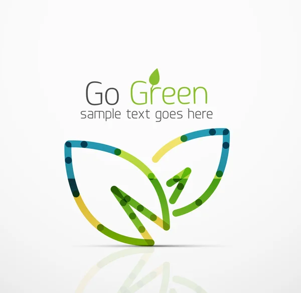 Wektor logo abstrakcyjne pojęcia, eco liść, natura roślina, koncepcja zielony biznes ikona. Szablon projektu kreatywnych logo — Wektor stockowy