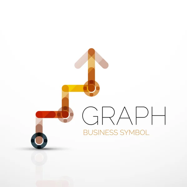 Абстрактная идея логотипа, диаграмма или графическая бизнес-икона. Шаблон дизайна векторного логотипа — стоковый вектор