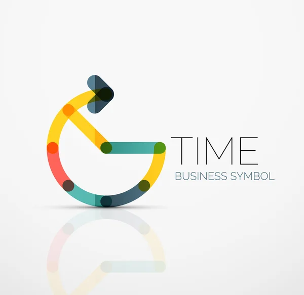Διάνυσμα λογότυπο αφηρημένη ιδέα, χρόνο έννοια ή ρολόι επαγγελματική εικονίδιο. Πρότυπο σχεδίασης δημιουργική λογότυπο — Διανυσματικό Αρχείο