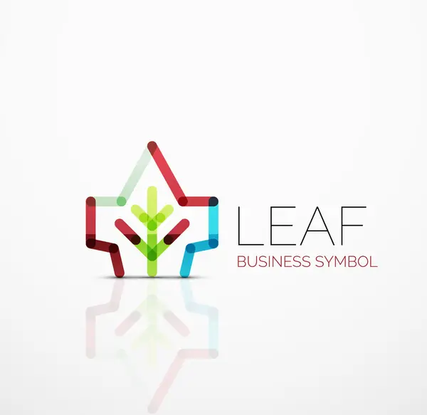 Idée de logo abstrait vectoriel, feuille écologique, plante naturelle, icône de l'entreprise concept vert. Modèle de conception de logotype créatif — Image vectorielle