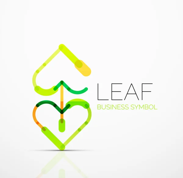 Vector ideia logotipo abstrato, folha ecológica, planta da natureza, ícone de negócio conceito verde. Modelo de design de logotipo criativo —  Vetores de Stock