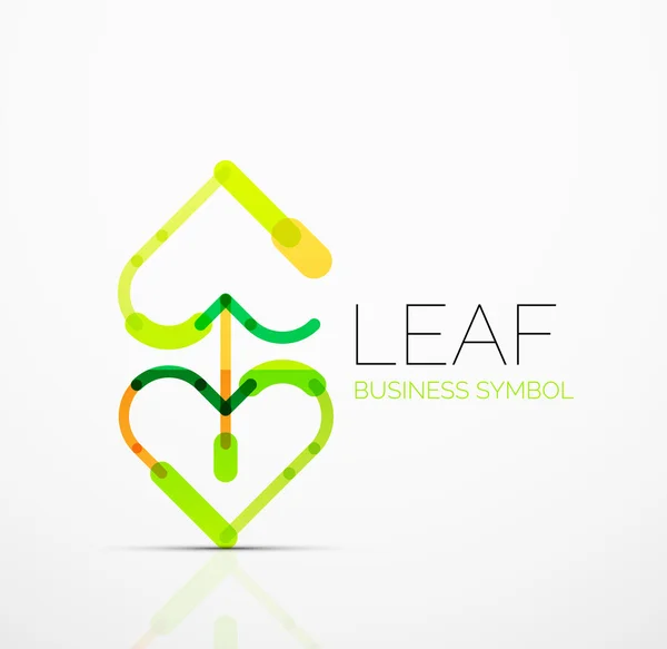 Idée de logo abstrait vectoriel, feuille écologique, plante naturelle, icône de l'entreprise concept vert. Modèle de conception de logotype créatif — Image vectorielle