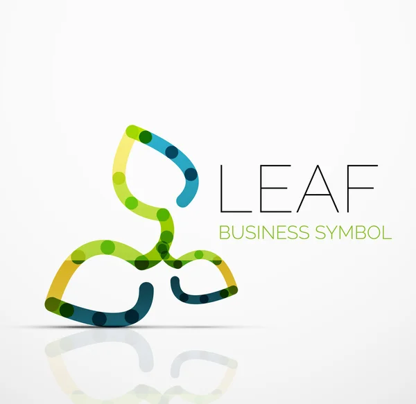 Idée de logo abstrait vectoriel, feuille écologique, plante naturelle, icône de l'entreprise concept vert. Modèle de conception de logotype créatif — Image vectorielle