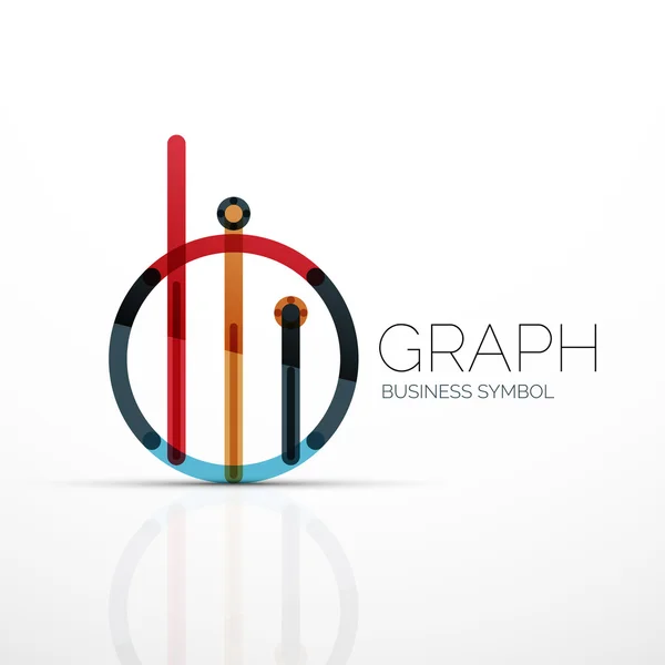 Idée abstraite de logo, graphique linéaire ou icône d'entreprise graphique. Modèle de conception de logotype vectoriel créatif — Image vectorielle