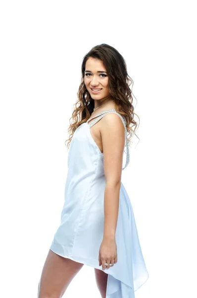 A woman in a white dress — Stock Photo, Image