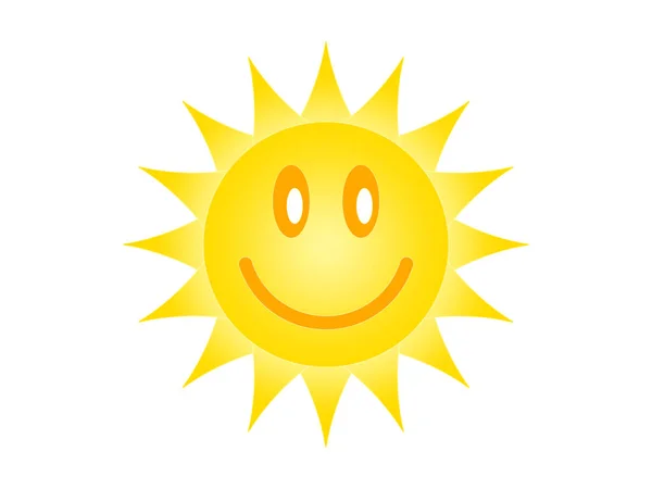 Symbol Sun White Background — Stock Photo, Image