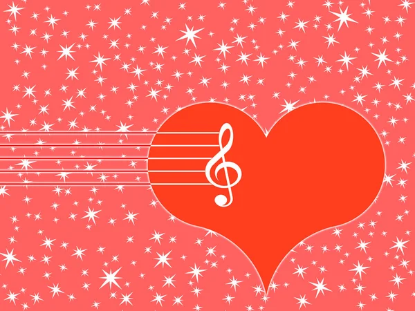 Music in the heart — Stock Photo, Image