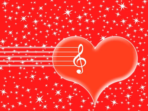 Music in the heart — Stock Photo, Image