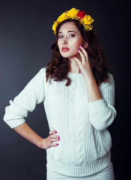 Retrato de uma bela jovem mulher — Fotografia de Stock