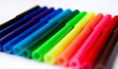 birkaç renkli işaretleyicileri