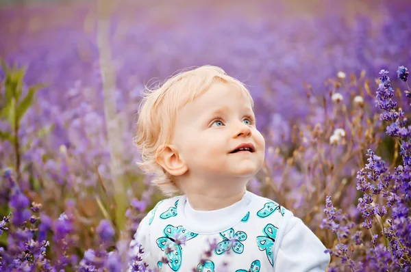 Little cute baby in nature — Stock Photo, Image