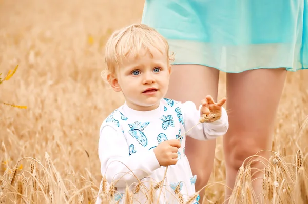 Little cute baby in nature — Stock Photo, Image