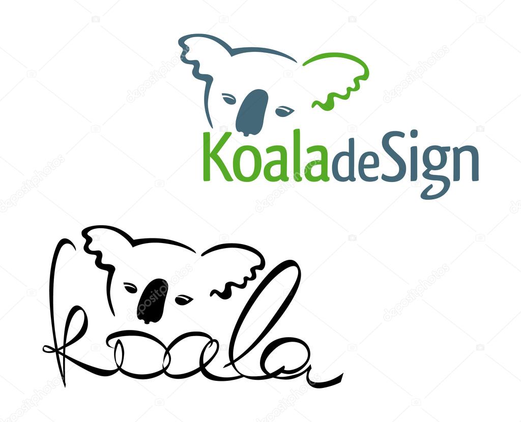 Sign or logo in the form of an Australian tropical animal koala bear
