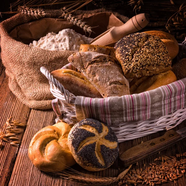 Fresh backed rolls — Stock Photo, Image