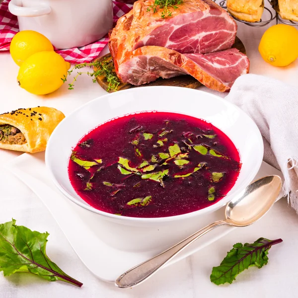 Sopa de remolacha verde — Foto de Stock