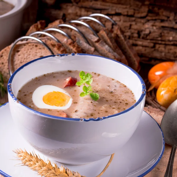 Sour rye soup — Stock Image Sour rye soup Stock Picture