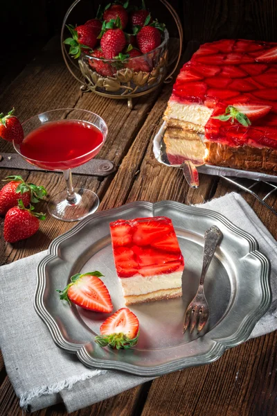 Strawberry Cheese Cake — Stock Photo, Image