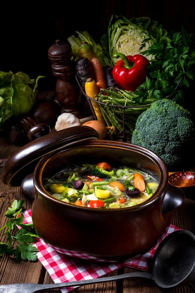 Hafif sebze çorbası — Stok fotoğraf