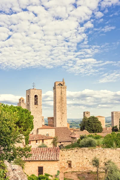 San Gimignano weergeven — Stockfoto