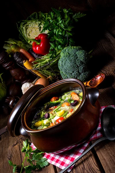 Hafif sebze çorbası — Stok fotoğraf