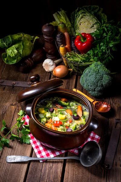 Lehká zeleninová polévka — Stock fotografie