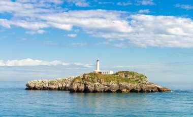 View of lighthouse in Santander clipart