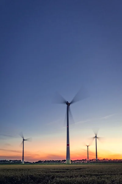 Wind turbine fältet — Stockfoto