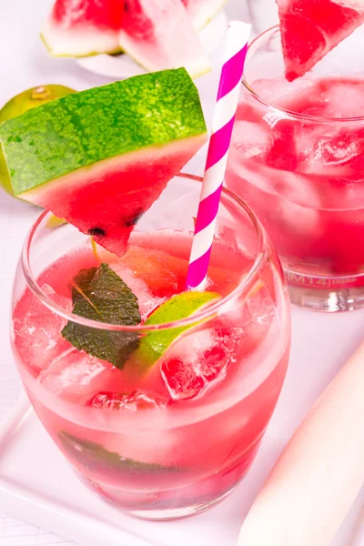 Watermelon drink in glasses — Stock Photo, Image