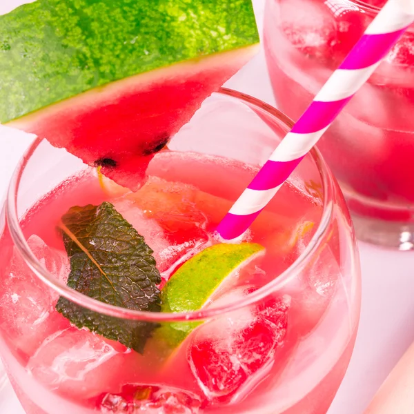 Vattenmelon drink i glas — Stockfoto