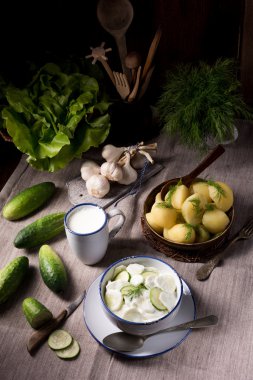 Mizeria Lehçe salatalık salatası