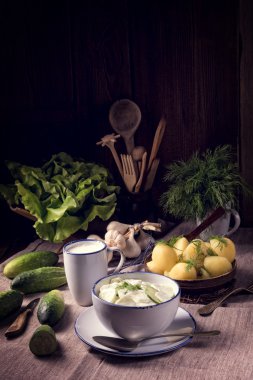 Mizeria Lehçe salatalık salatası