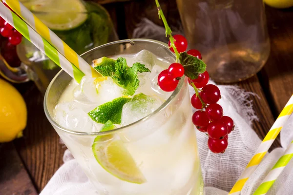 Apple currant soda with lime — Stock Photo, Image