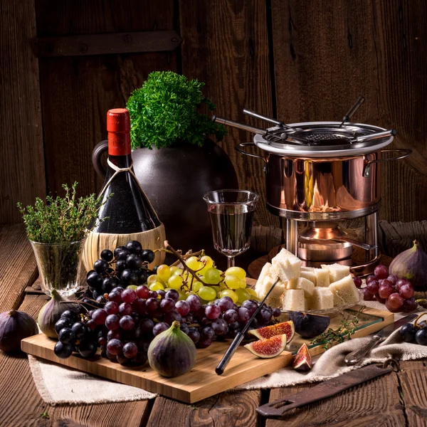 Ingredienser för frukt fondue — Stockfoto