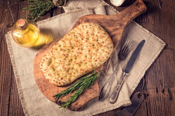 İtalyan Focaccia ekmek ürün — Stok fotoğraf