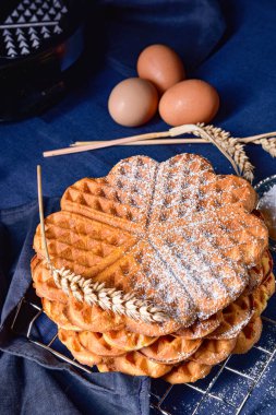 Lezzetli ev yapımı waffle.