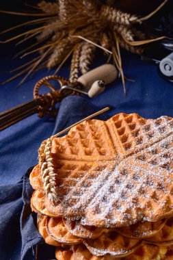 Lezzetli ev yapımı waffle.